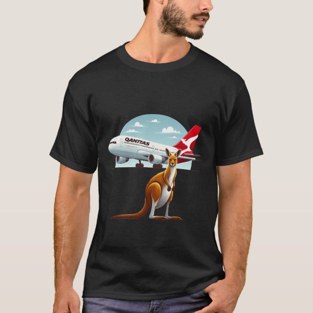 Qantas Airlines T Shirt (Framsida)