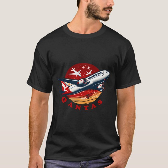Qantas Airlines T Shirt (Framsida)