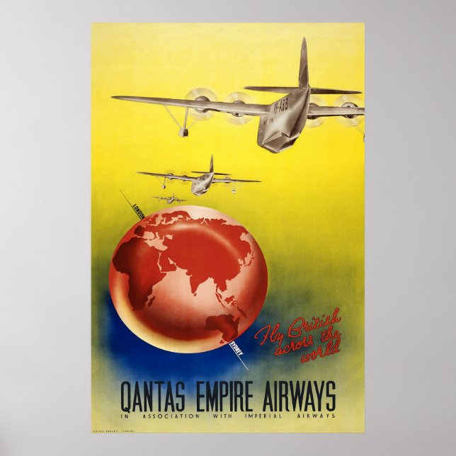 Qantas Empire Airways Poster (Framsidan)