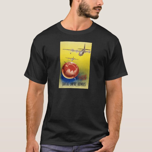 Qantas väldeflygbolag t-shirt (Framsida)