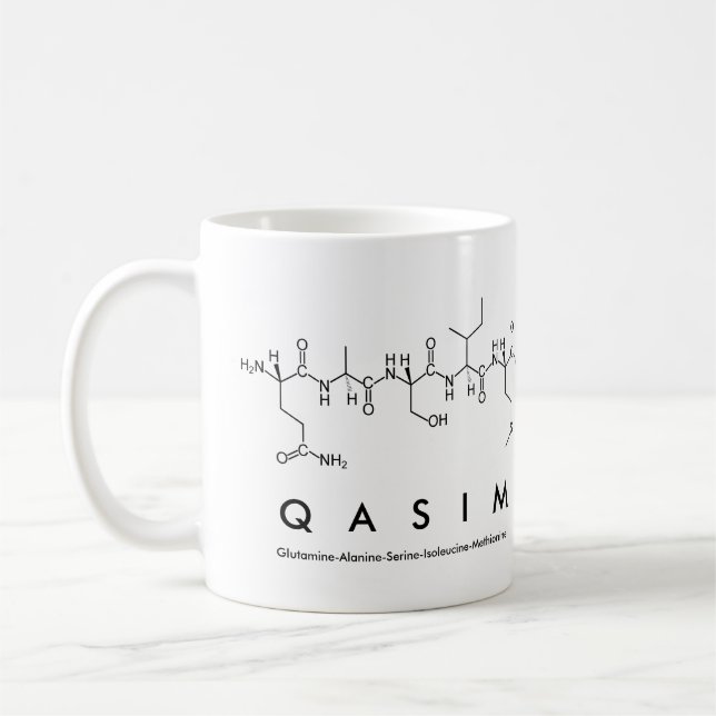 Qasim peptide namn mugg (Vänster)
