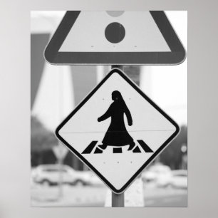 Qatar, Ad Dawhah, Doha. Arabisk fotgängare Poster