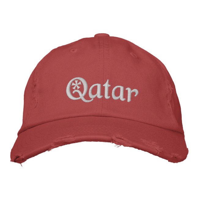 Qatar Broderad Basebollhatt Keps (Framsida)