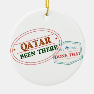 Qatar där gjort det julgransprydnad keramik