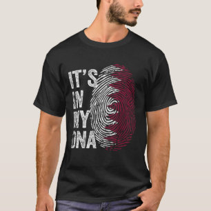 Qatar Det finns i mitt DNA-kort Qatari Fingerprint T Shirt