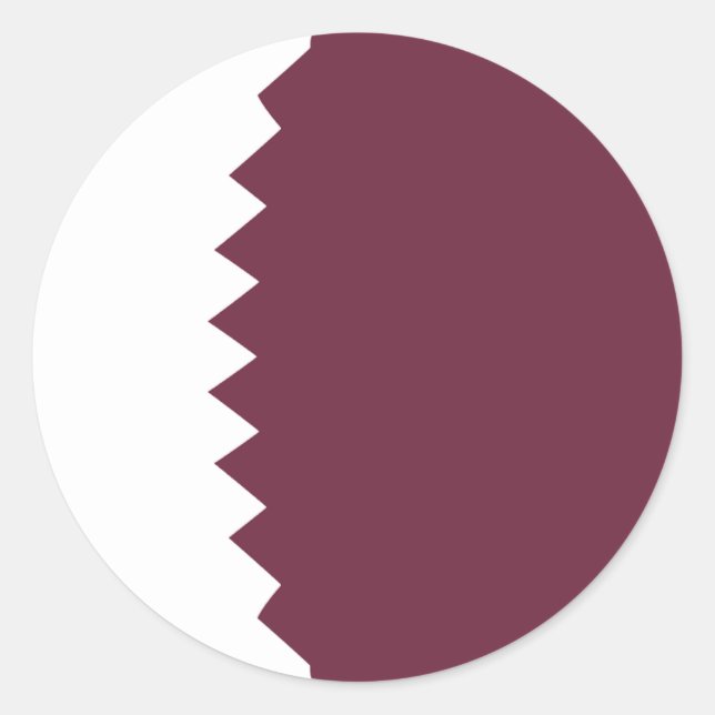 Qatar Fisheye Flagga Klistermärke (Framsida)