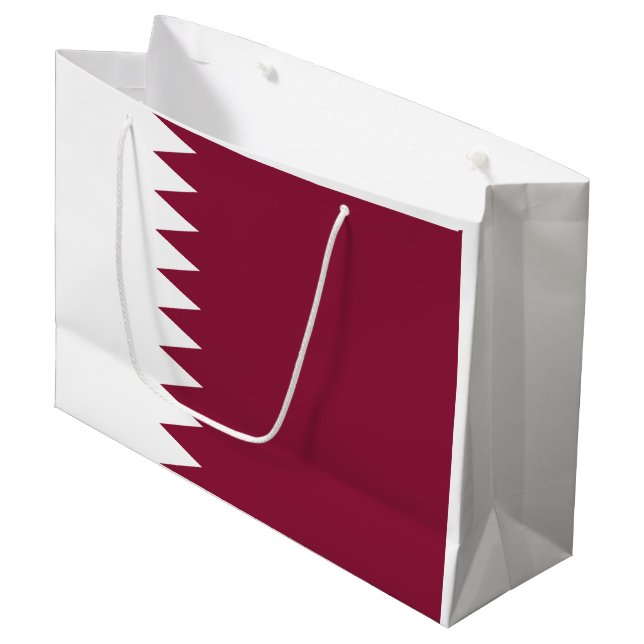 Qatar Flagga (Framsidan Vinklad)