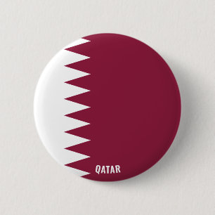 Qatar Flagga Cute Patriotic Button Knapp