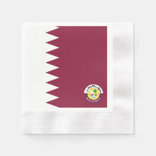 Qatar flagga-Emblem Pappersservett