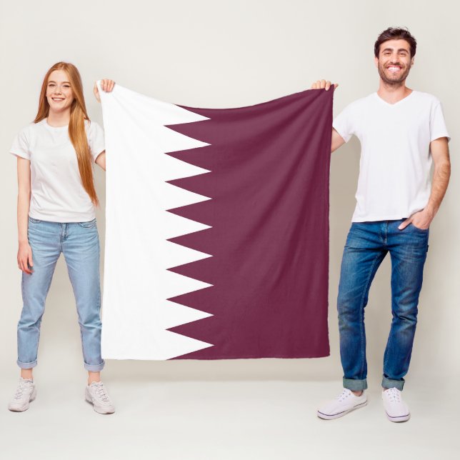 Qatar flagga fleecefilt (På plats)