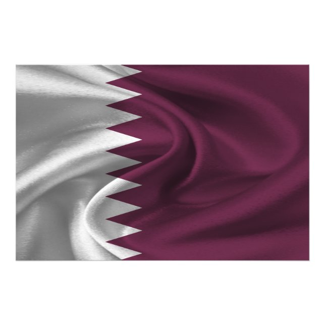 Qatar Flagga Fototryck (Framsidan)