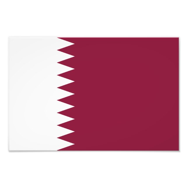 Qatar Flagga Fototryck (Framsidan)