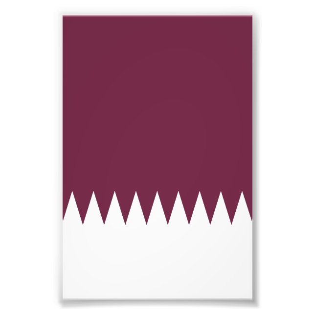 Qatar flagga fototryck (Framsidan)