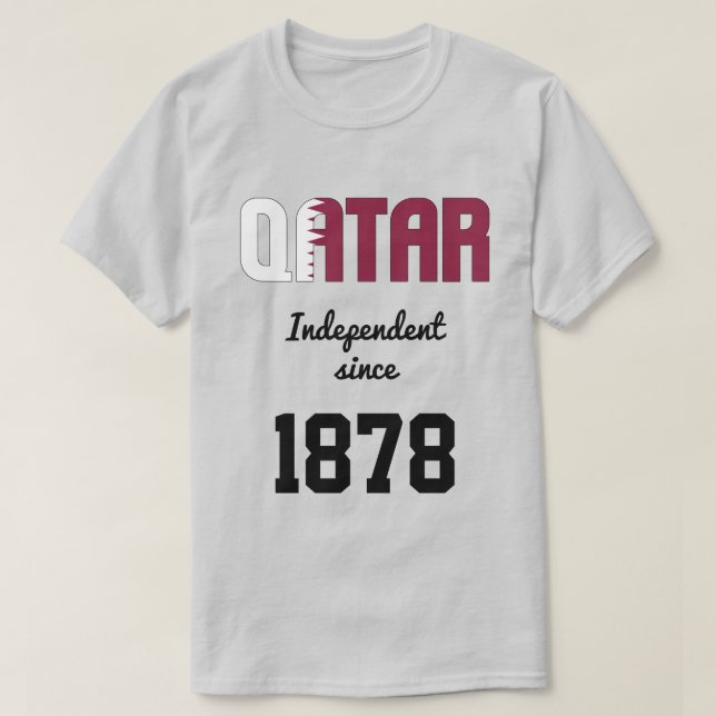 Qatar Flagga Independence Firande T Shirt (Design framsida)