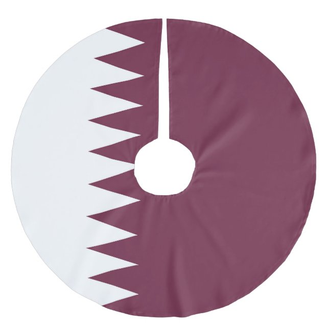 Qatar flagga julgransmatta borstad polyester (Framsidan)