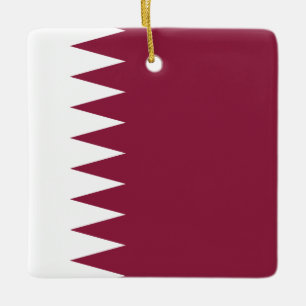 Qatar Flagga Julgransprydnad Keramik