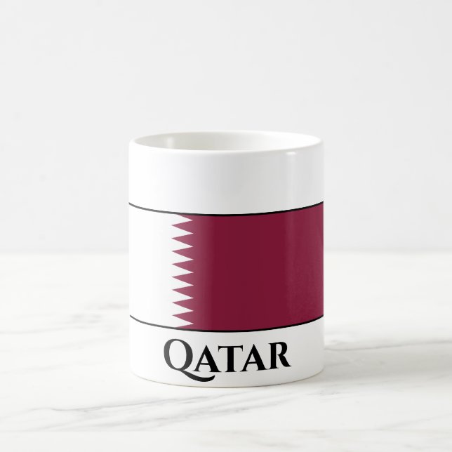 Qatar-Flagga Kaffemugg (Center)