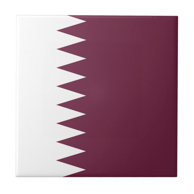 Qatar flagga kakelplatta (Framsidan)