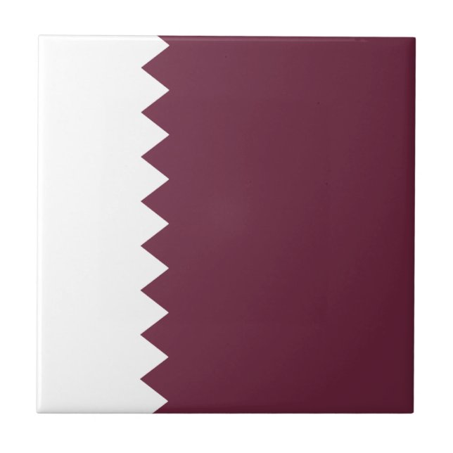 Qatar Flagga Keramisk Platta Kakelplatta (Framsidan)