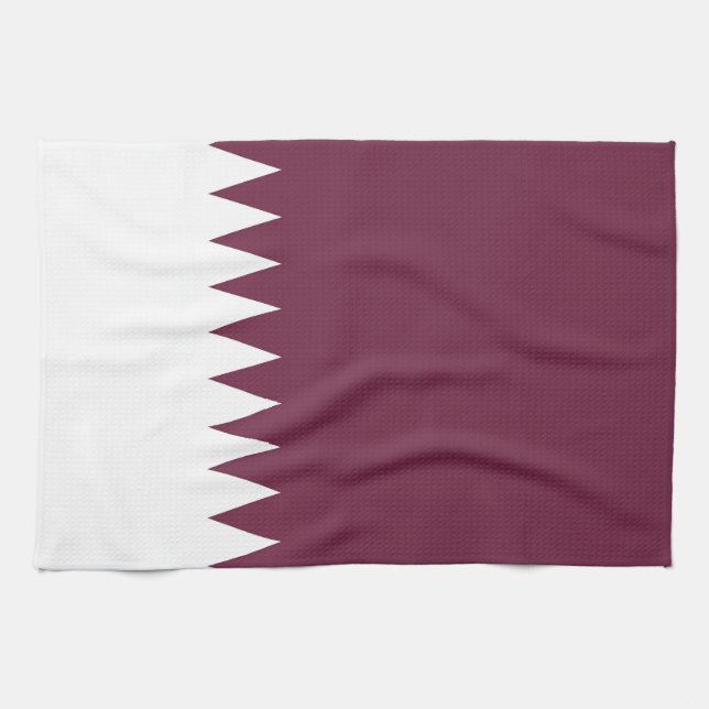 Qatar flagga kökshandduk (Horisontell)