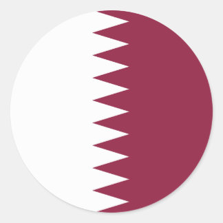 Qatar flagga nationell stolthet design runt klistermärke