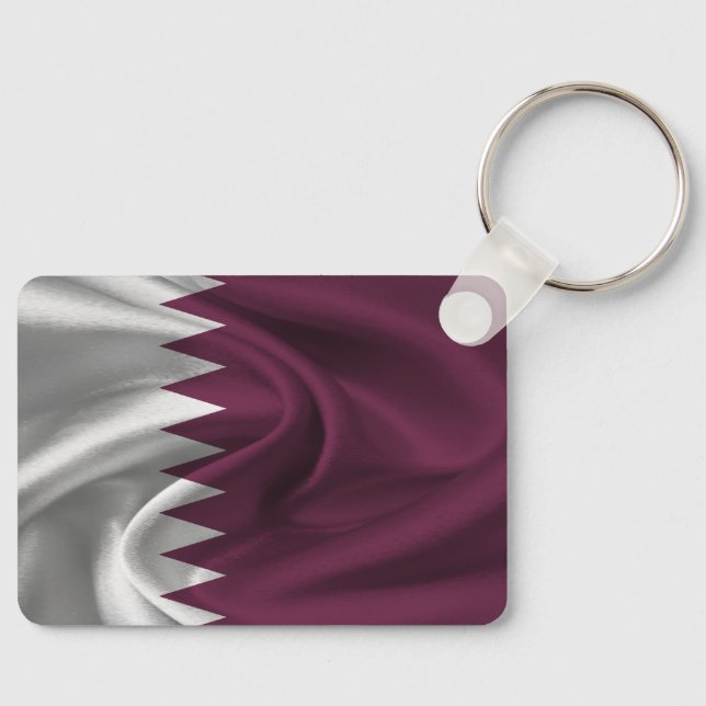 Qatar-Flagga nyckelkedja Nyckelring (Framsida)