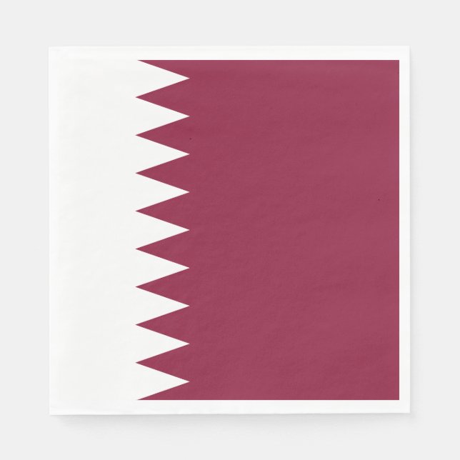 Qatar Flagga Pappersservett (Framsidan)