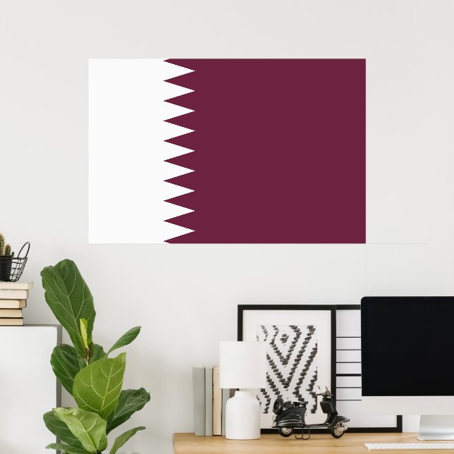 Qatar flagga poster (Hemmakontoret)