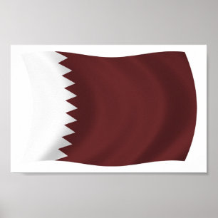 Qatar-Flagga Poster utskrift