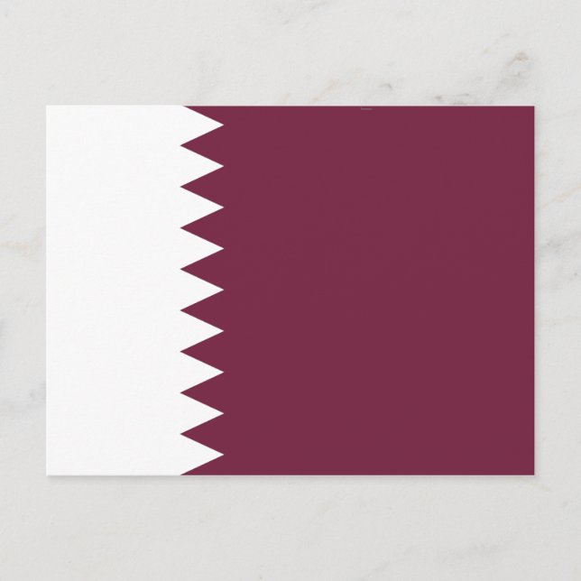 Qatar Flagga Postkort Vykort (Framsida)