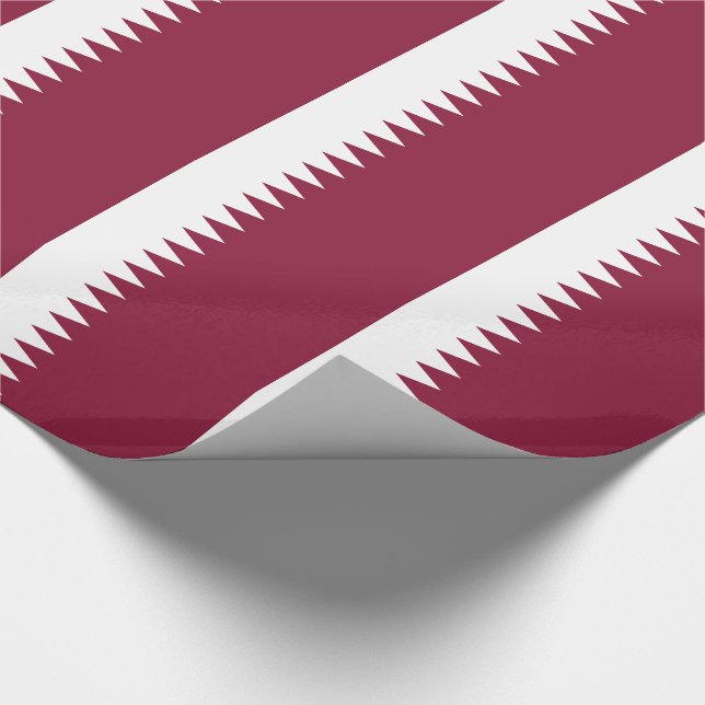 Qatar Flagga Presentpapper (Hörn)