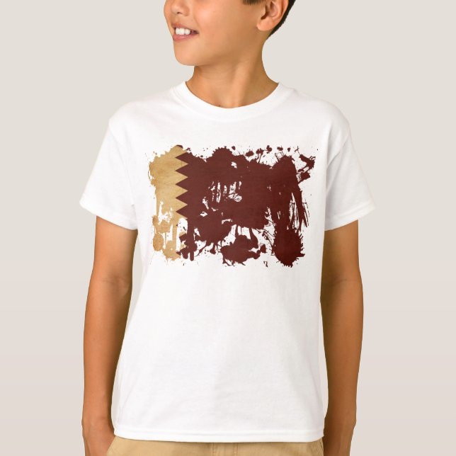 Qatar Flagga T-shirt (Framsida)