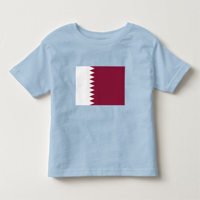 Qatar Flagga T Shirt (Framsida)