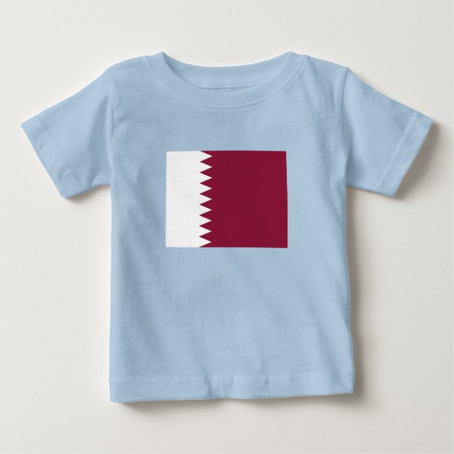 Qatar Flagga T Shirt (Framsida)