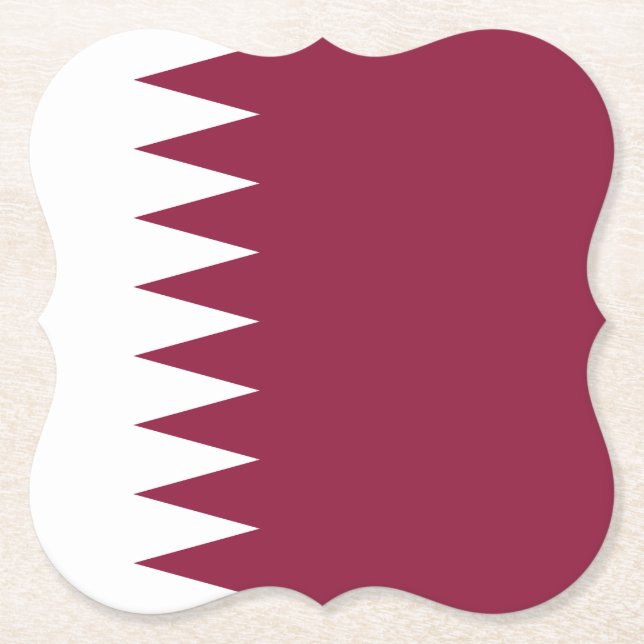 Qatar Flagga Underlägg Papper (Framsida)