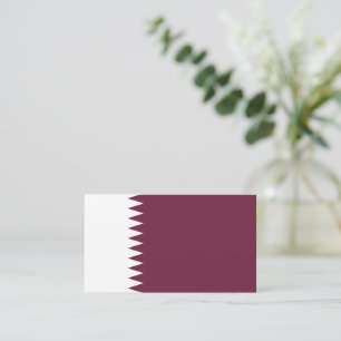Qatar flagga visitkort