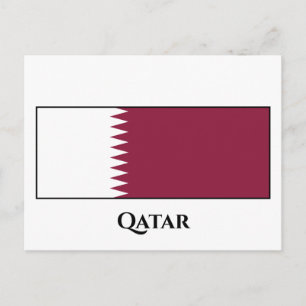 Qatar Flagga Vykort