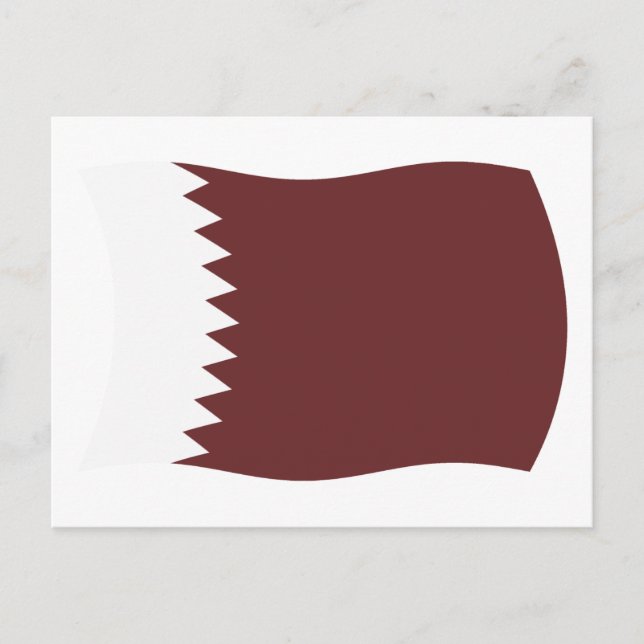 Qatar Flagga vykort (Framsida)