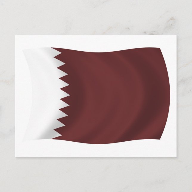 Qatar Flagga vykort (Framsida)
