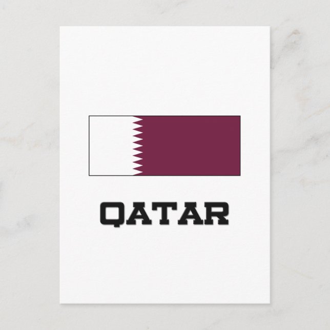 Qatar Flagga Vykort (Framsida)