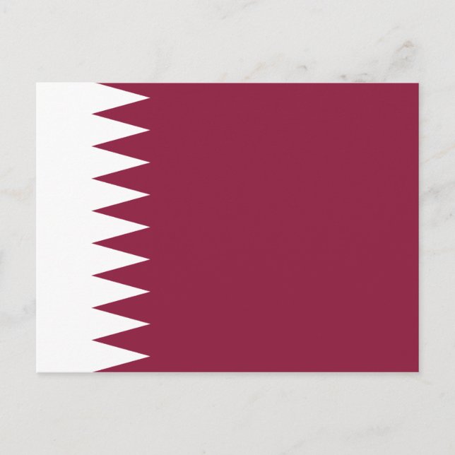 Qatar Flagga-vykort Vykort (Framsida)