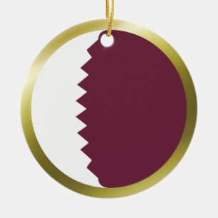 Qatar flaggprydnad julgransprydnad keramik