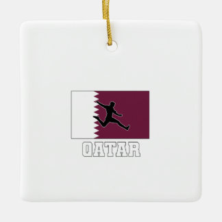 Qatar Football Soccer National Team Julgransprydnad Keramik