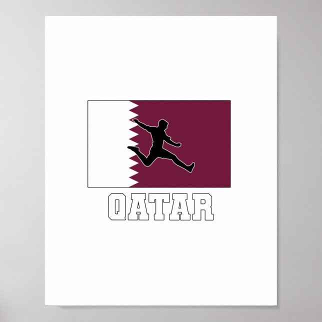 Qatar Football Soccer National Team Poster (Framsidan)