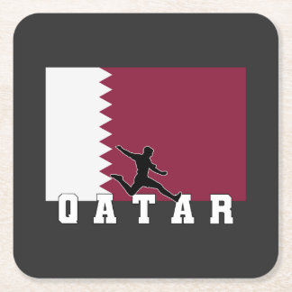 Qatar Football Soccer | Qatar National Team Underlägg Papper Kvadrat