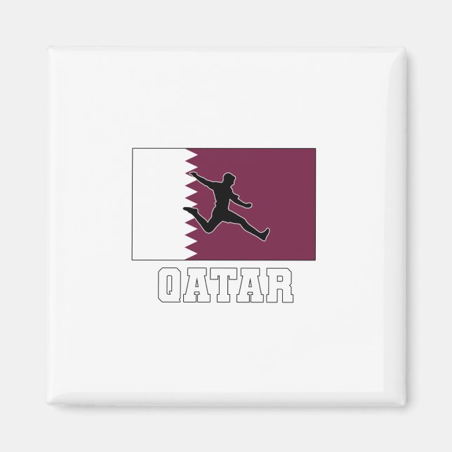 Qatar Football Soccers nationella team Magnet (Framsidan)