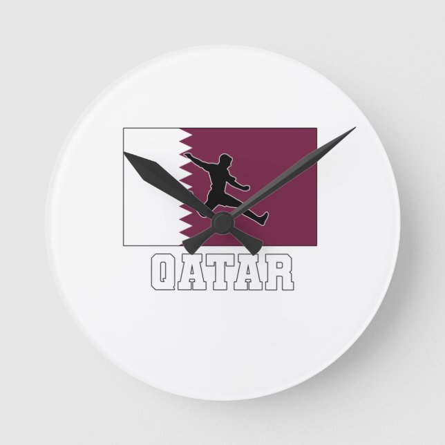 Qatar Football Soccers nationella team Rund Klocka (Framsida)
