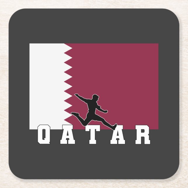 Qatar fotboll | Qatars landslag Underlägg Papper Kvadrat (Framsidan)