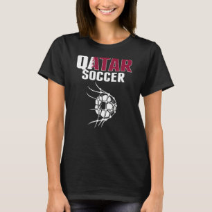 Qatar fotbollboll i nätmål qatarisk fotbollssuppo t shirt