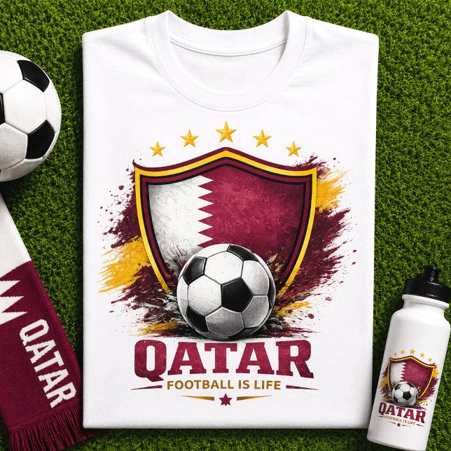 Qatar Fotbollsfan VM Supporter T Shirt (Skapare uppladdad)